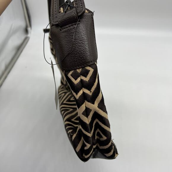 Adrienne Vittadini Geometric Canvas Embroidered Bag - Picture 12 of 15